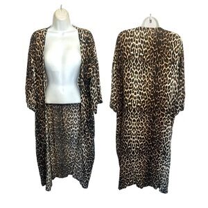 Leopard Print Kimono Cardigan – One Size